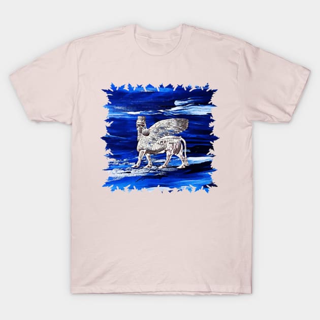 Assyrian Winged Bull ( Lamassu ) T-Shirt by doniainart